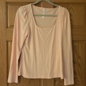 NWT Anthropologie Scoop Neck Ling Sleeve Ribbed Top Medium